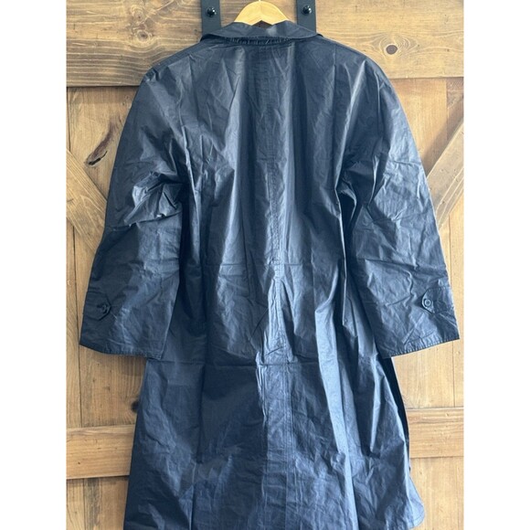 Waterproof Blue Trench Coat Rain Coat Mens Sz XL Mafbo Watro 100% Cotton - Picture 3 of 4